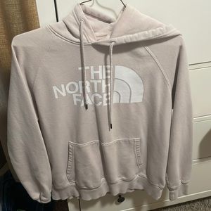 Pink north face sweatshirt